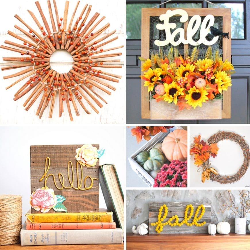 Celebrate Autumn with these Creative DIY Fall Craft Ideas. Bring the colours of the season into your home with these fab homemade decorations and makes.