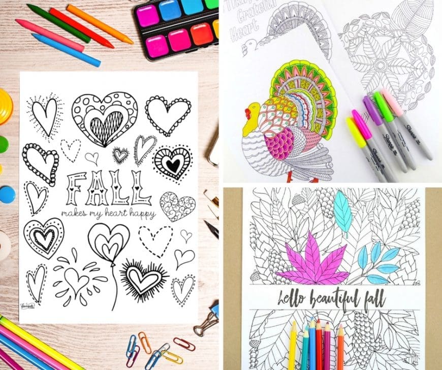Fabulous fall colouring pages for adults from squirrels to leaves and much much more.  So grab your colouring pencils and get started.