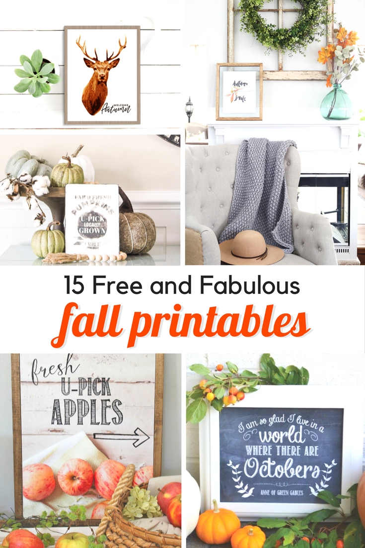 Can you feel that nip in the air? Autumn is here and we have 15 free and fabulous fall printables to share with you.