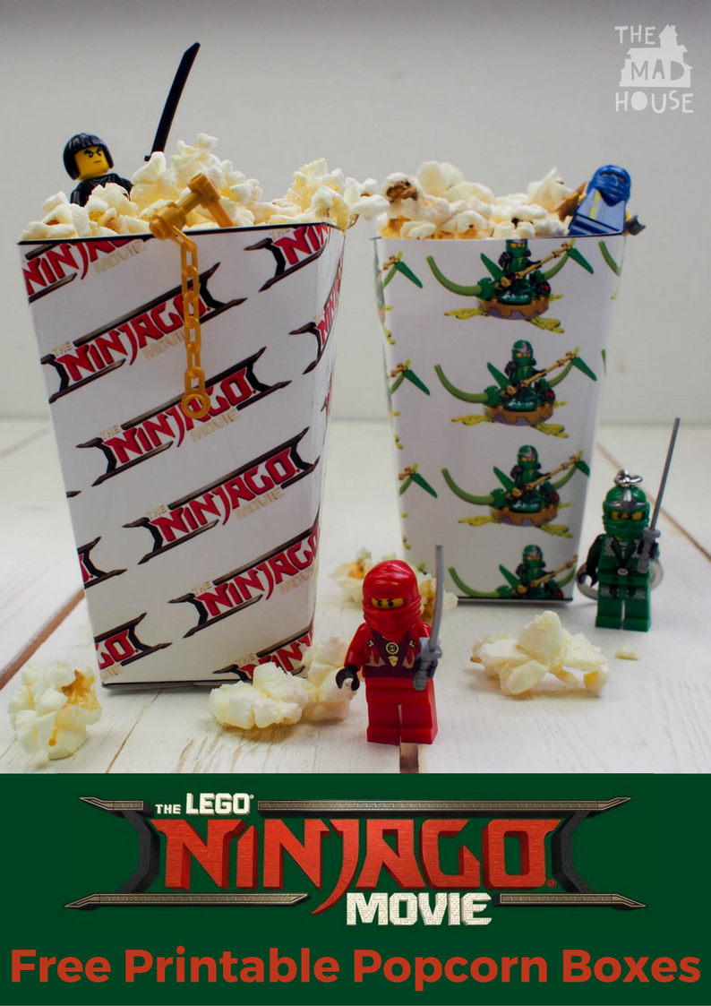 Celebrate the LEGO Ninjago Movie with these fabulous LEGO Ninjago Printable Popcorn Boxes, perfect for a LEGO Ninjago party or movie night
