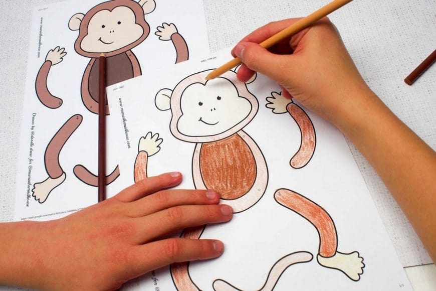 Monkey Cut Out Template from www.muminthemadhouse.com