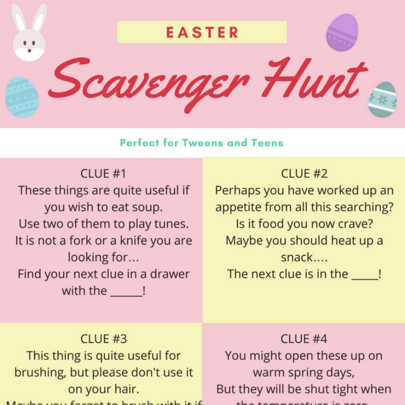 Easter Egg Hunt For Teenagers Free Printable Mum In The Madhouse
