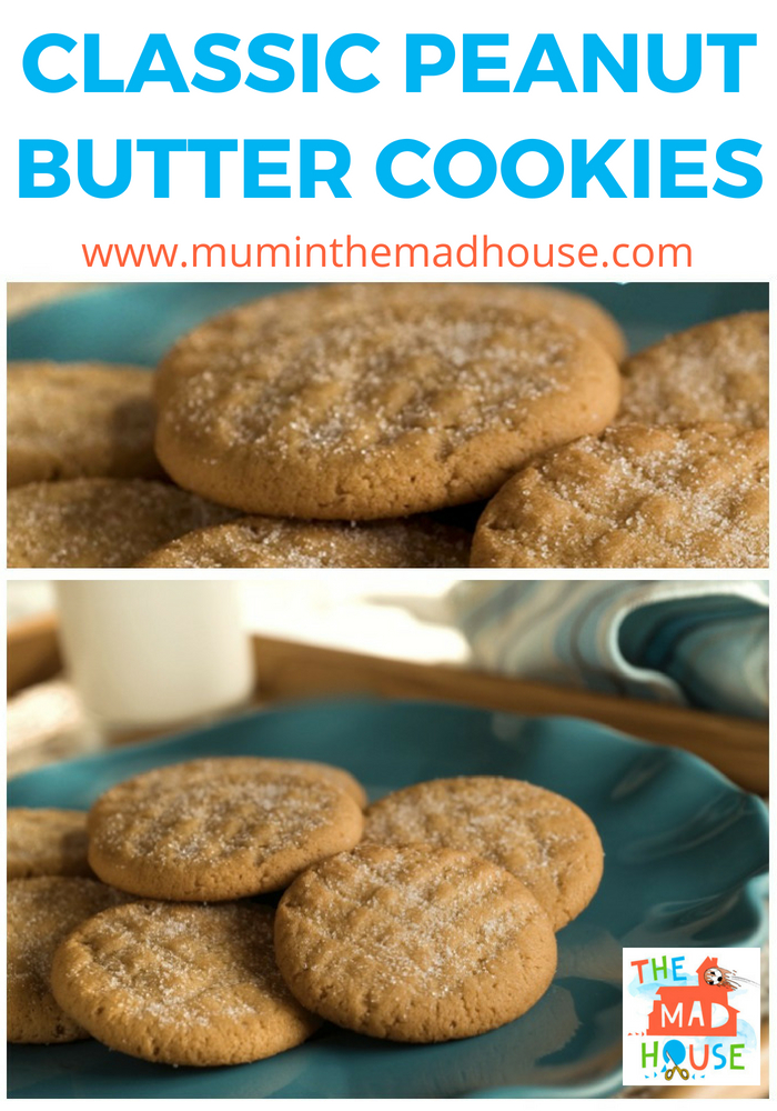 Classic Peanut Butter Cookies - This recipe is amazing, but why not up its game by adding chocolate chips of even M&M's for an epic peanut butter cookie