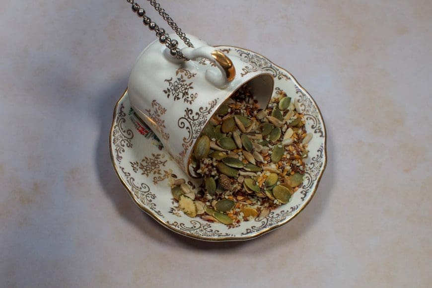 How to Make a Hanging Teacup Bird Feeder