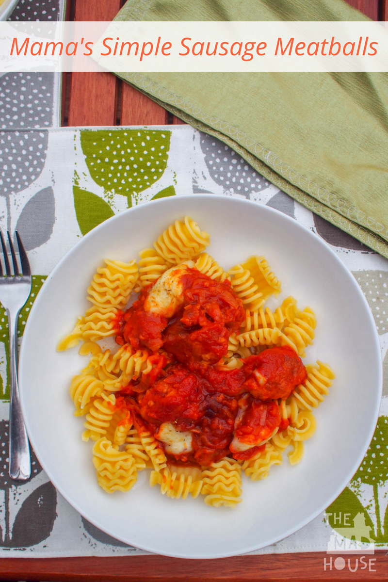 These simple sausage meatballs in a tomato sauce are deliciously tender and will become a family favourite meal asked for again. Tender, soft, flavorful meatballs, made with sausage and just a few other basic ingredients. Easy to whip up for a weeknight, and nice enough for weekend dinner. The ultimate food hug in a bowl.