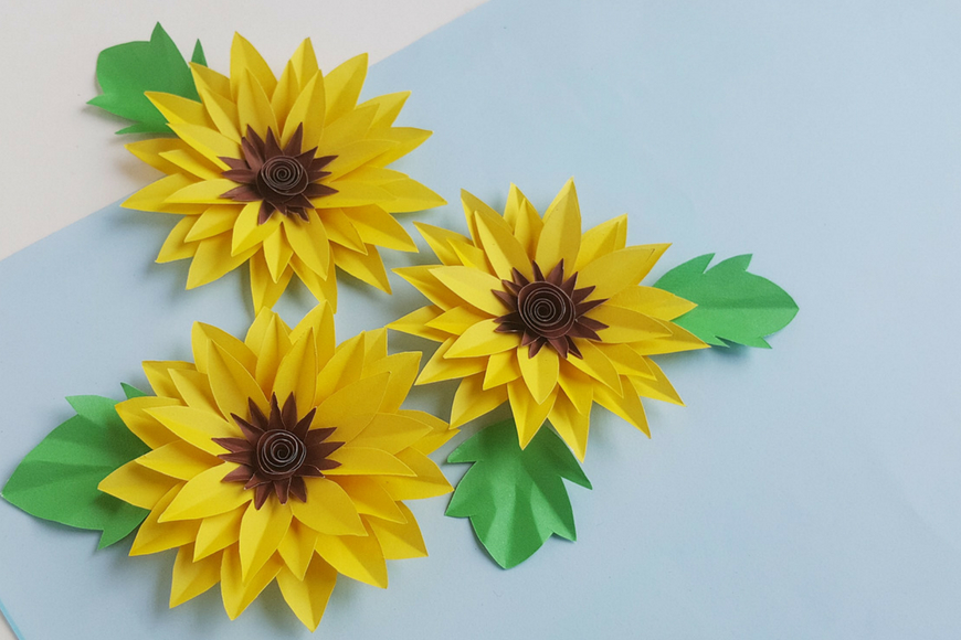 Paper Sunflower Craft Mum In The Madhouse