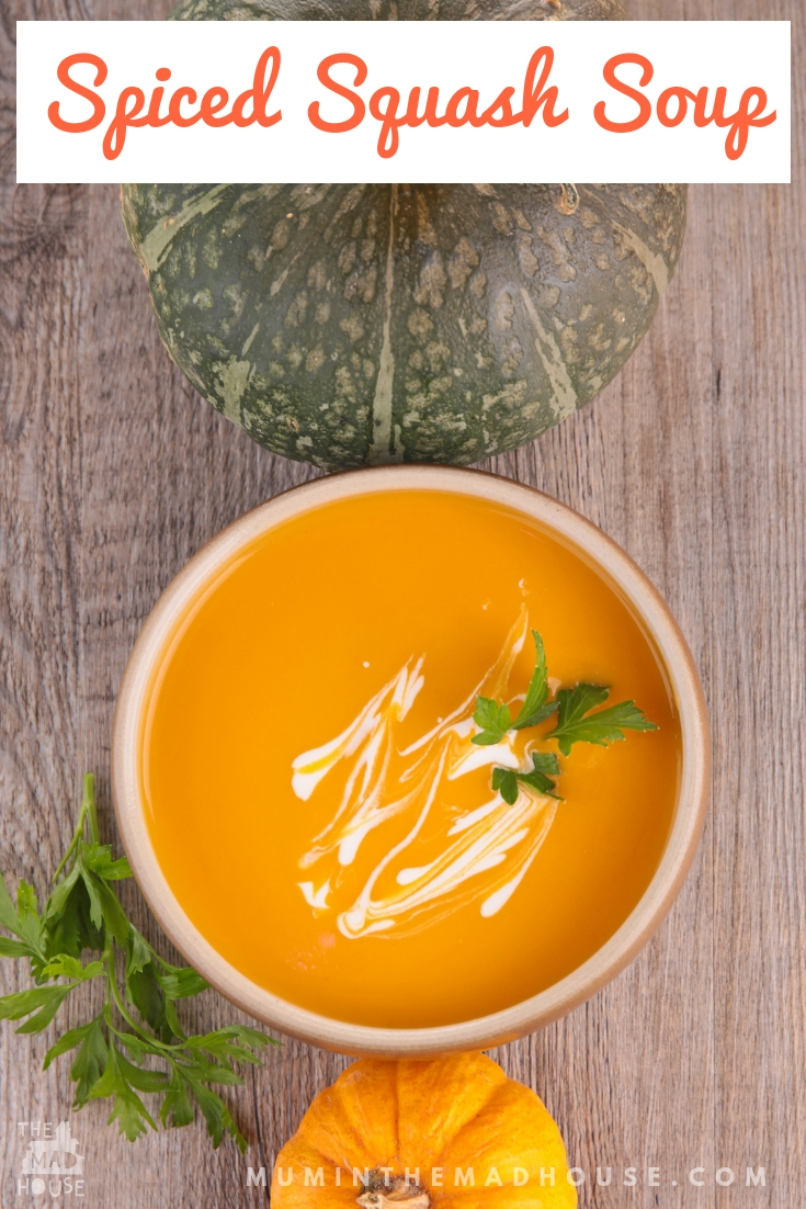 This spiced squash soup is deliciously decadent. It is all about the richness of flavours you get when you roast the pumpkin before adding it to your soup. It always goes down really well with family and friends. 