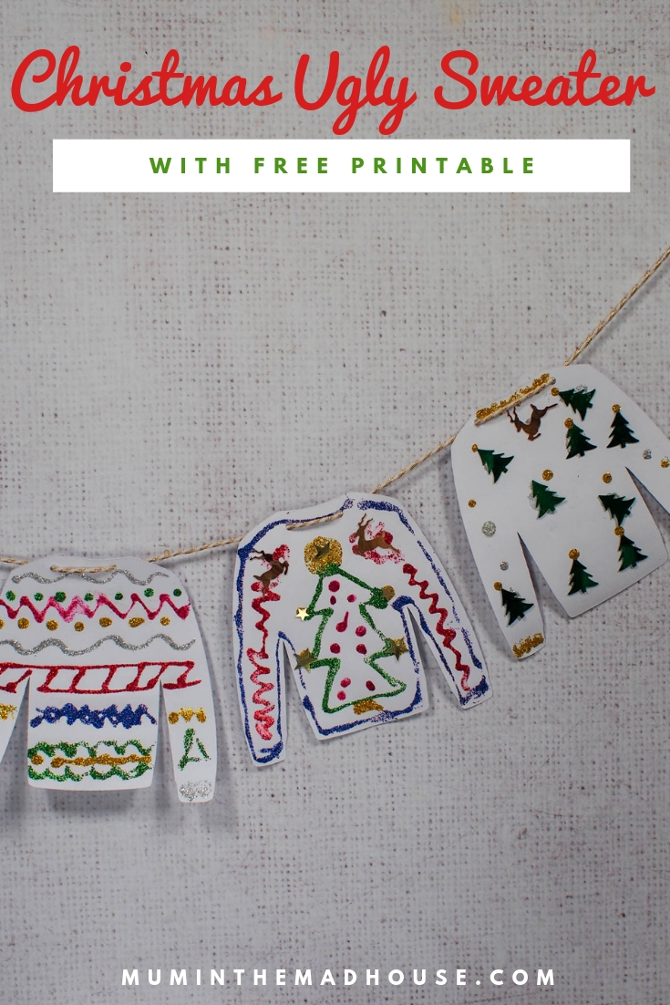 Design your own Christmas Ugly Sweater with our fabulous free printables perfect for your ugly sweater party or to make Ugly Sweater decorations.