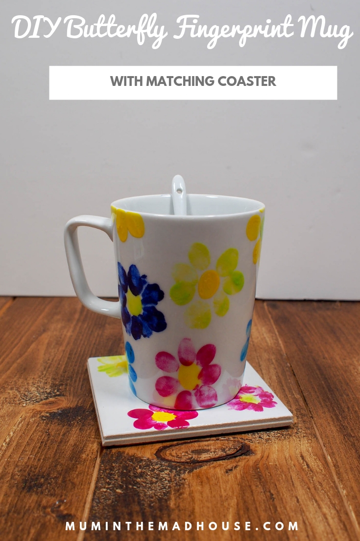 These DIY flower fingerprint mugs and coasters are a great keepsake craft and make a fab DIY gift perfect for Mother's Day, teacher appreciation gifts or for grandparents. 