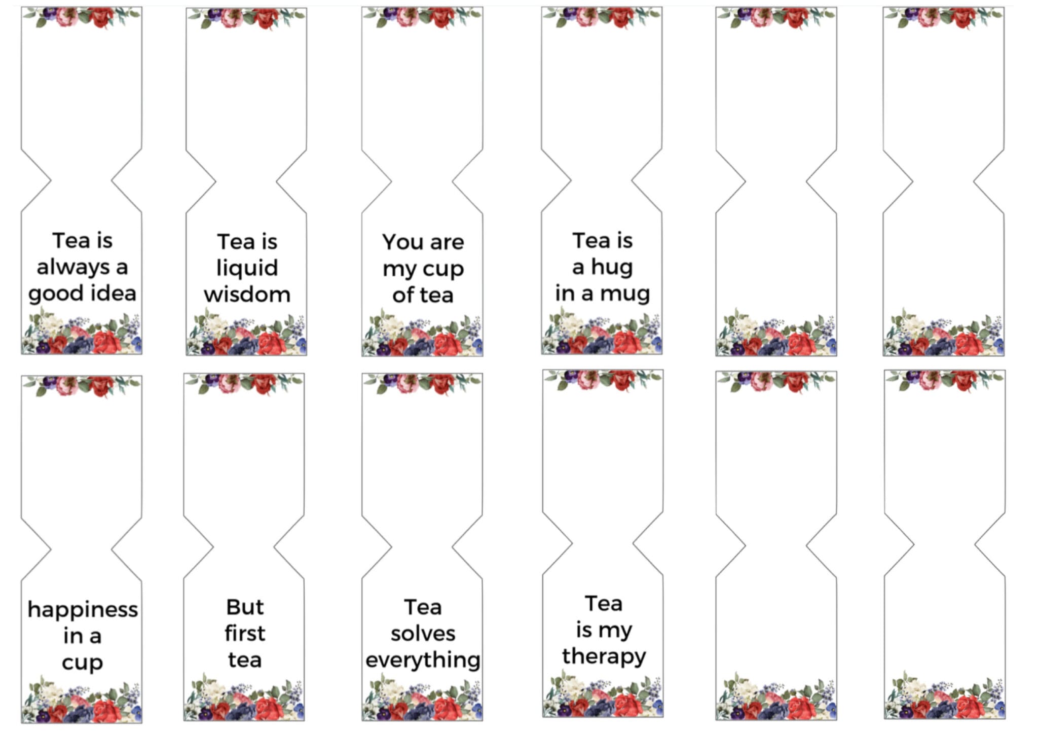 Earthenware Bloodstained Counterpart Tea Bag Tag Printables - Mum In The Madhouse