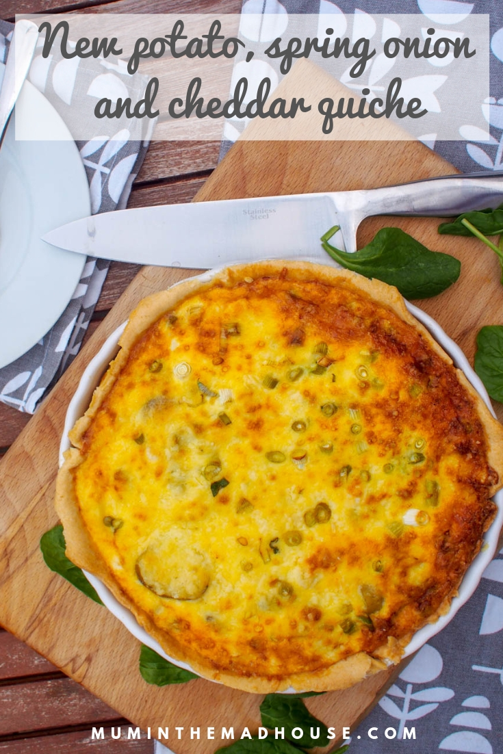 Make this delicious New potato, spring onion & cheddar quiche is one of those fabulous recipes that is all about quality home cooking that everyone can enjoy and anyone can make. vegetarian quiche that will be a fabulous centerpiece at any table. 