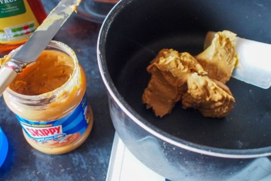 Peanut butter in pan