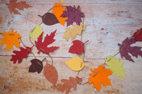 Simple Paper Leaf Garland with Free Printable Leaves | Mum In The Madhouse