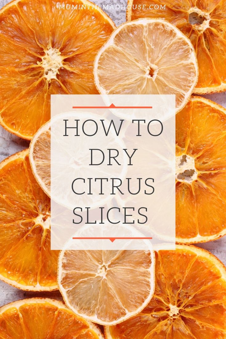 How to dry orange and lemon slices for Christmas decorations and ornaments. This simple step by step how-to is easy to follow and makes beautiful natural decorations for the home