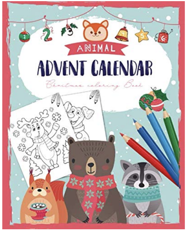 Paper Animal Advent Calendar Christmas Coloring Book