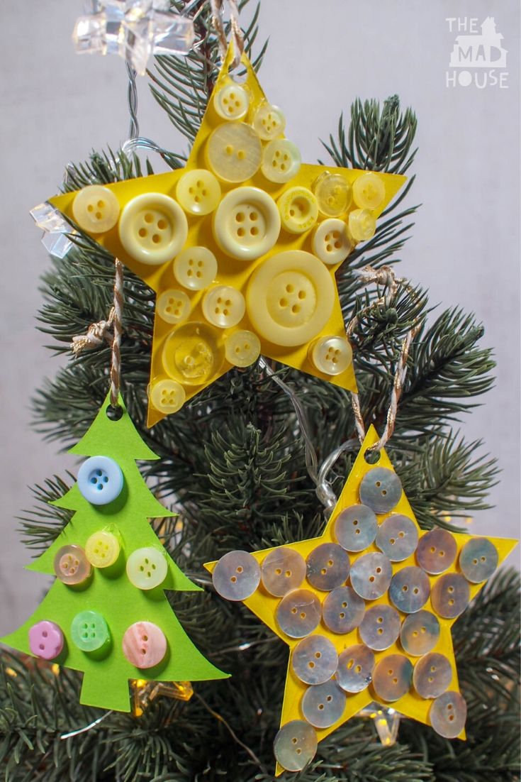 These paper and button Christmas Star decorations are so easy to make with children and a lovely invitation to create for over the festive period. 