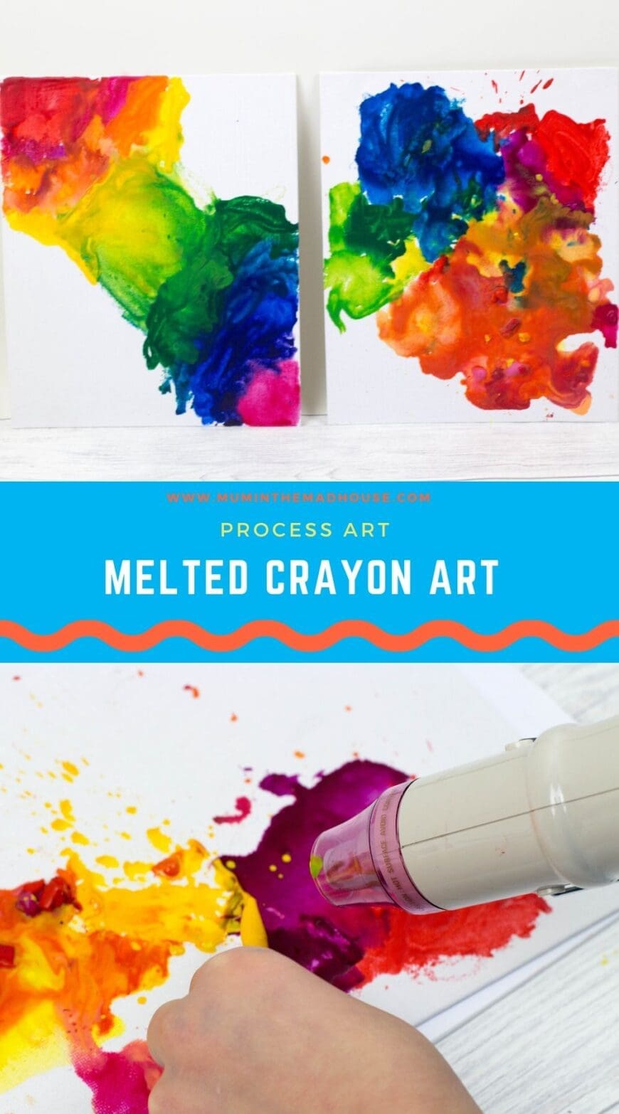 Melted Crayon Art on canvas
