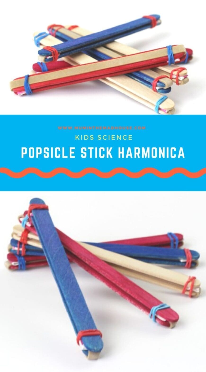 Popsicle stick Harmonica - a simple DIY musical instrument your kids can make