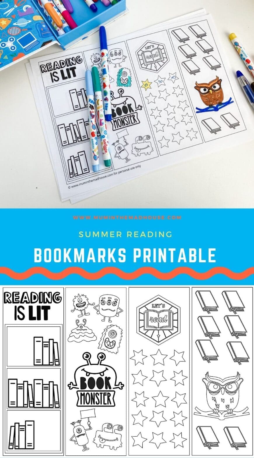 Free Summer Reading Bookmarks Printable