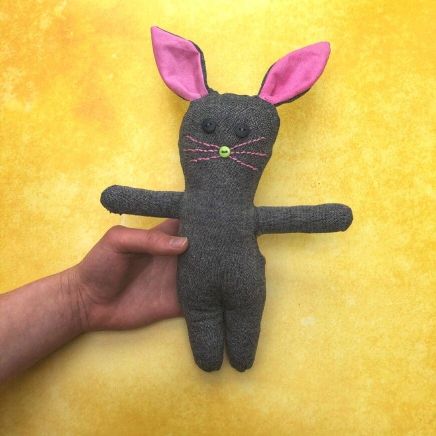Make this bunny with Free Children's Sewing Lessons Online