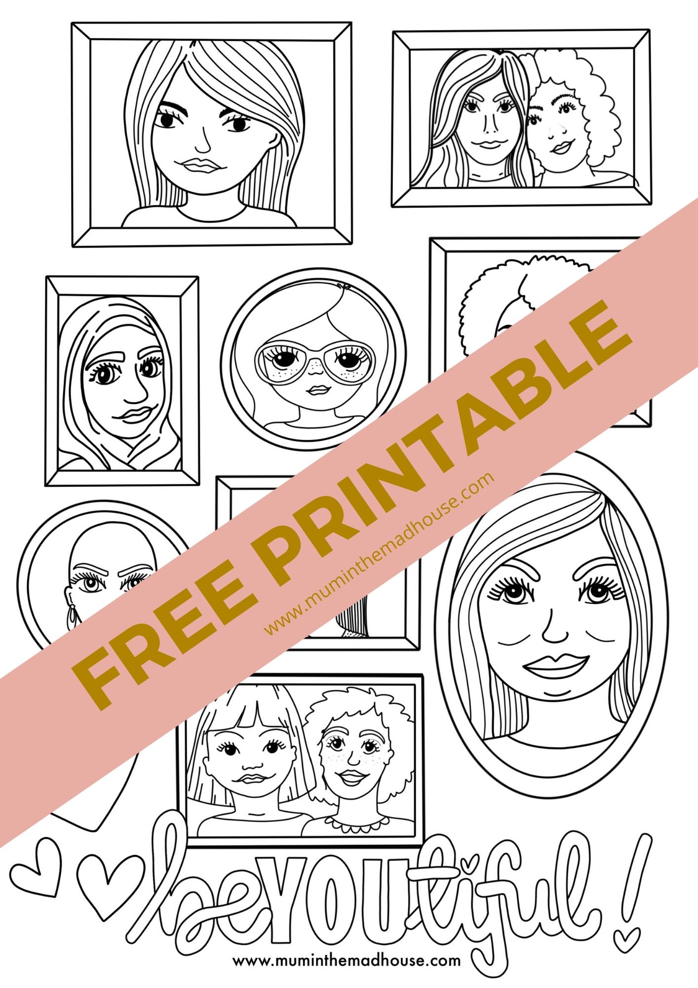 Detailed Face Coloring Pages