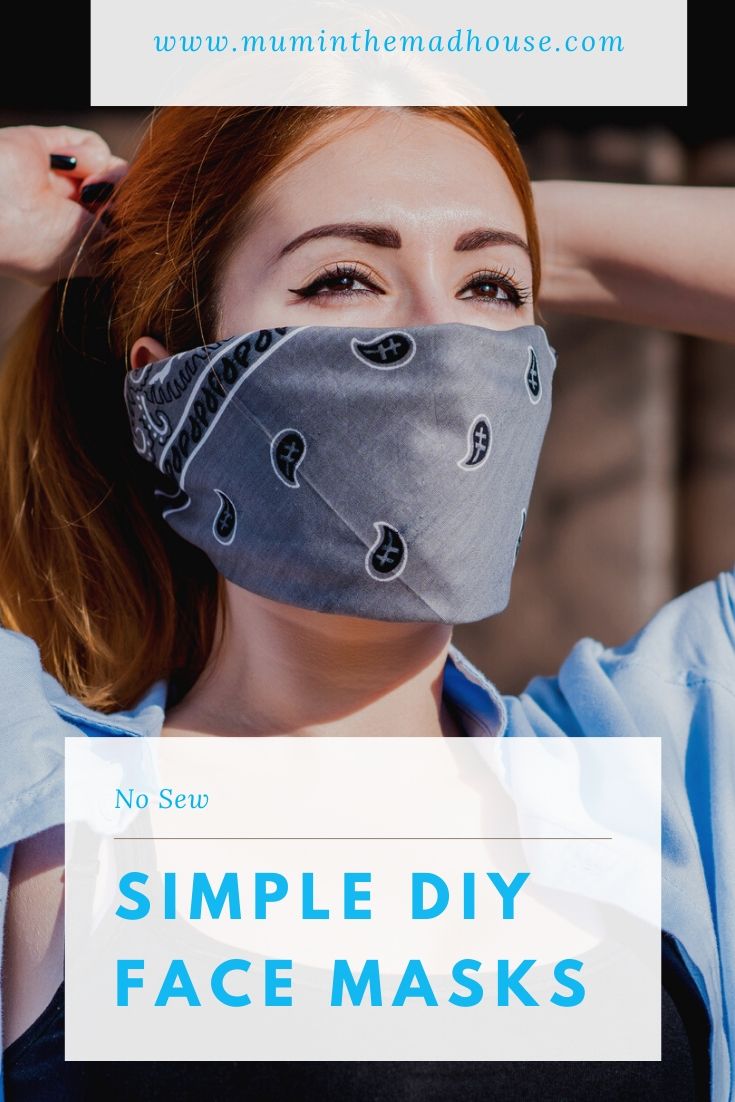 DIY No Sew Face Mask Patterns