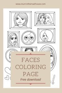 Adult Colouring Sheets - Faces Free Printable | Mum In The Madhouse