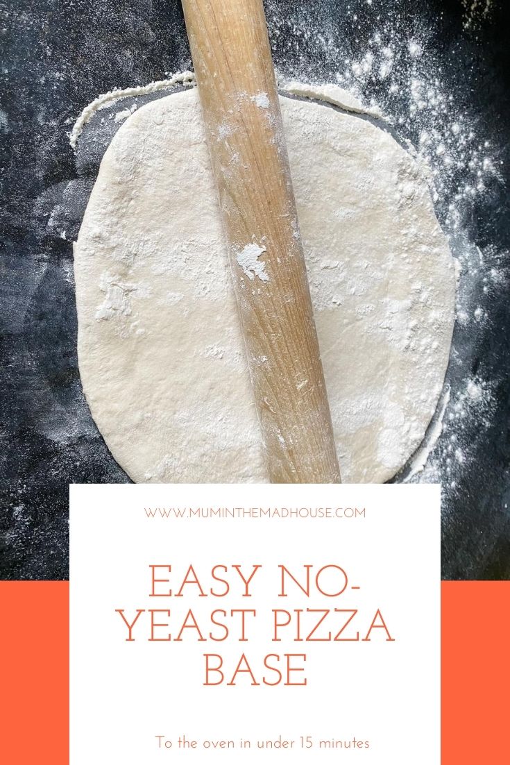 Pizza is a weekly tradition here and this easy no-yeast pizza base means you can go from ingredient to the oven in 15 minutes.