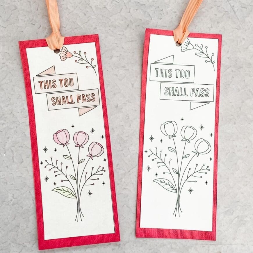 Printable Quote Bookmarks to Colour