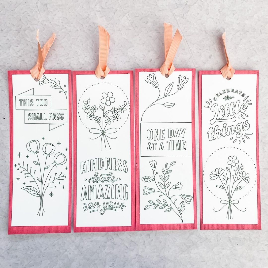 Printable Quote Bookmarks to Colour