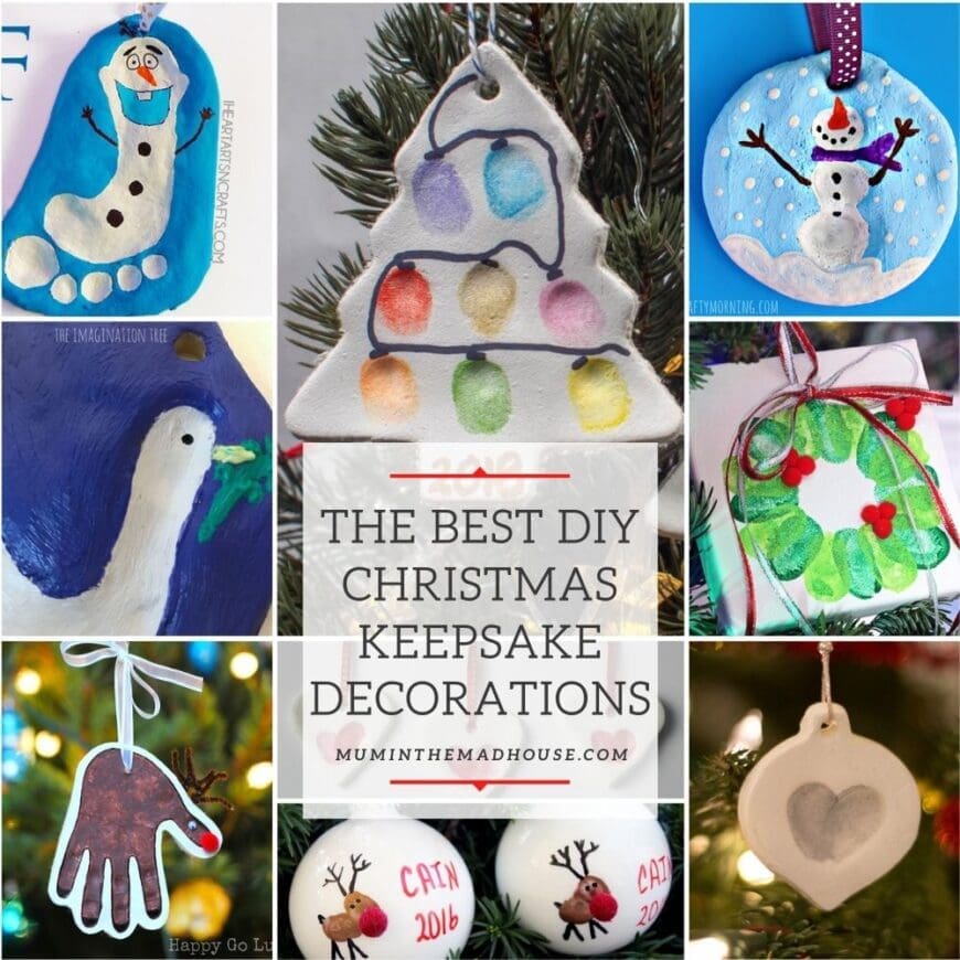 The Best DIY Christmas Keepsake Decorations that your family will cherish for years to come. These craft ornaments are beautiful and meaningful.