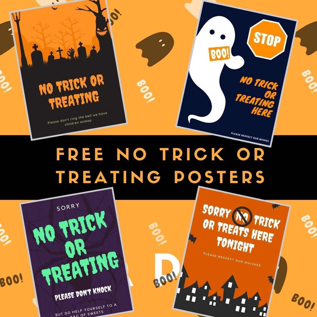 Free No Trick or Treaters Signs to Print