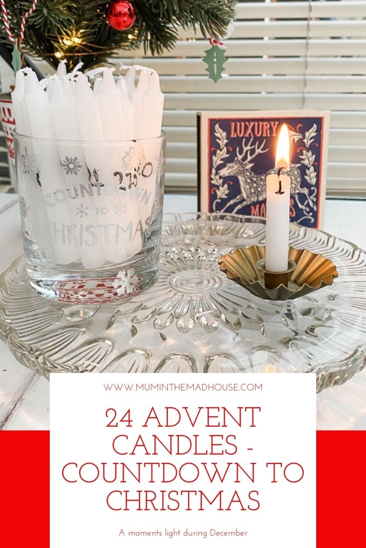 Tutorial to make 24 DIY Numbered Advent Candles perfect for the build-up to Christmas. These advent candles are perfect for December.  