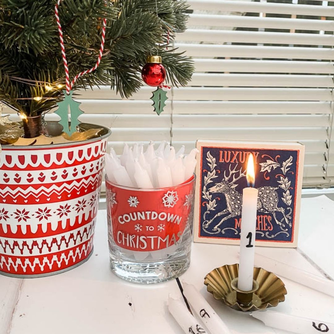 24 DIY Numbered Advent Candles - Countdown to Christmas