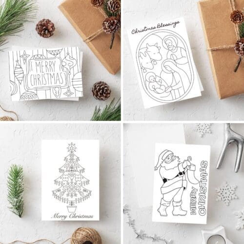 Free Printable Templates for Kids Christmas Cards - Mum In The Madhouse