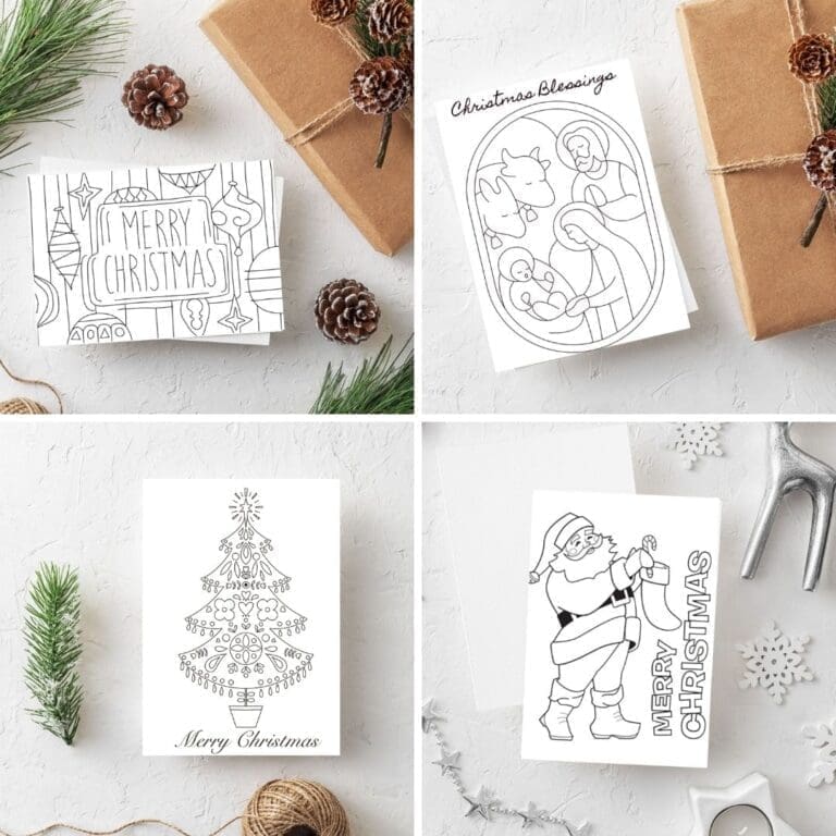 Free Printable Templates for Kids Christmas Cards - Mum In The Madhouse