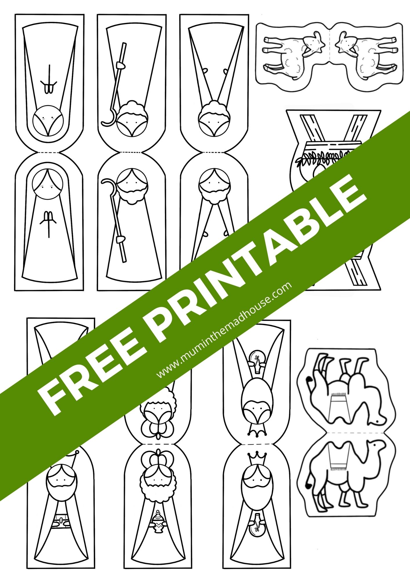 Colour In Nativity Scene Free Printable | Mum In The Madhouse