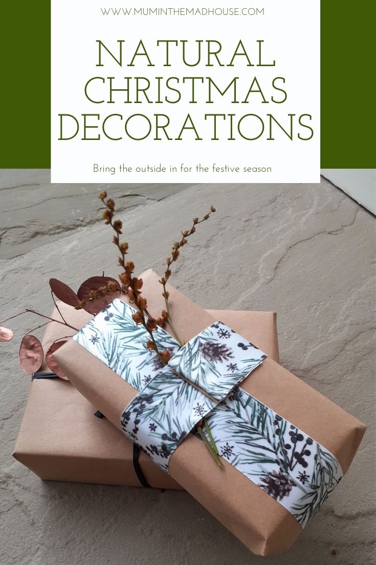 These simple DIY Natural Christmas Decorations being the outside in and are inexpensive and easy to make but look amazing. 