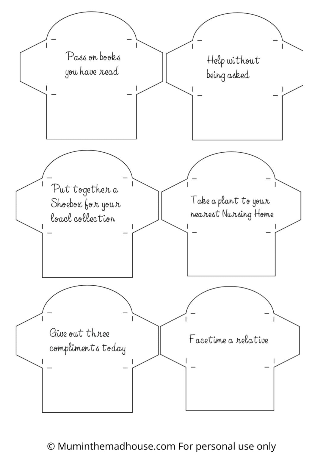 Printables For Acts Of Kindness Advent Calendar Mum In The Madhouse Printables For Acts Of Kindness Advent Calendar Mum In The Madhouse