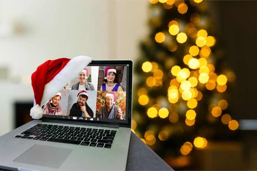 Playing Family Christmas games for zoom is a great way to keep your family connected this festive season with a festive virtual quiz night.