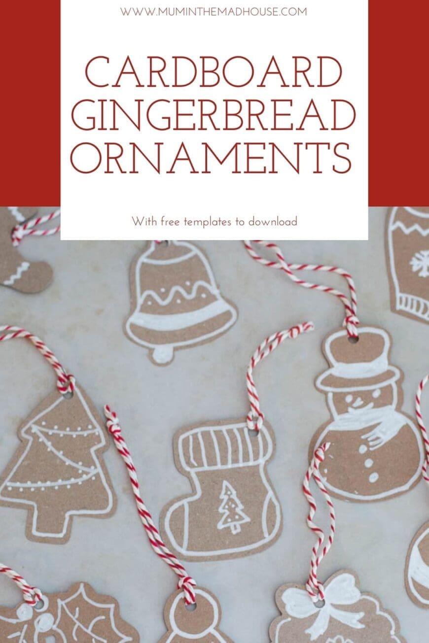 Add some homemade wonder to your tree with our DIY Cardboard Gingerbread Ornaments or you could use them as homemade Gift Tags for your presents this Christmas
