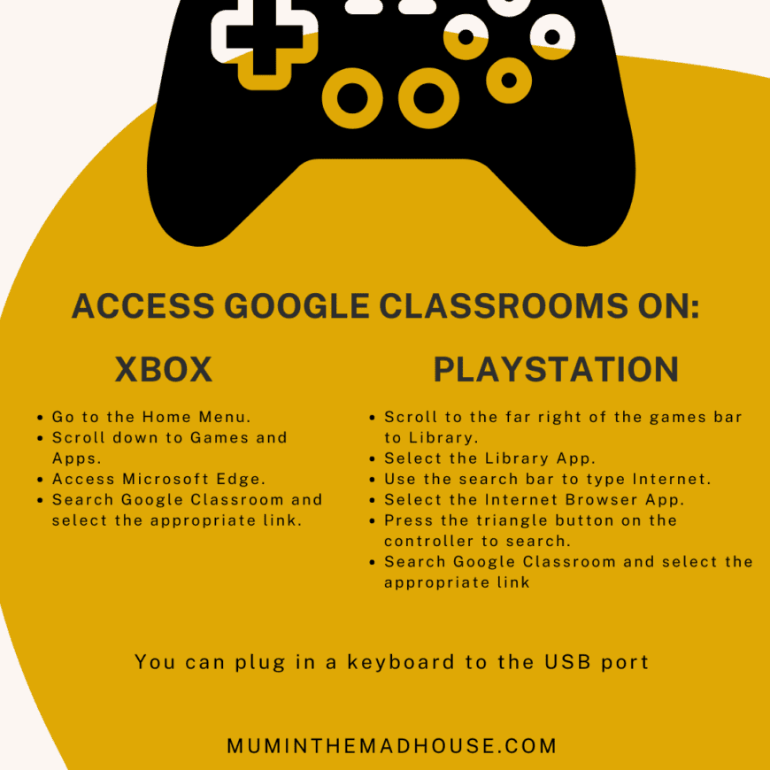 How to Use Google Classrooms on an Xbox or PlayStation.