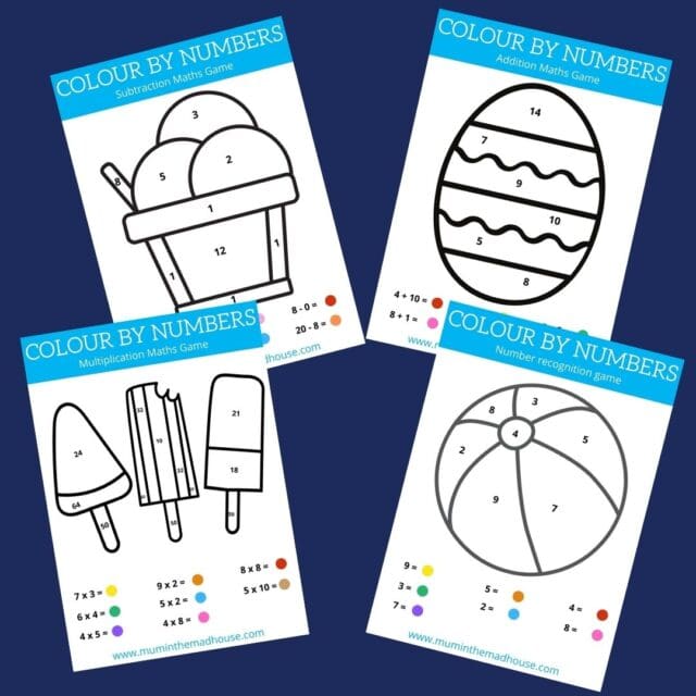 Free Colour by Number Printable Worksheets | Mum In The Madhouse