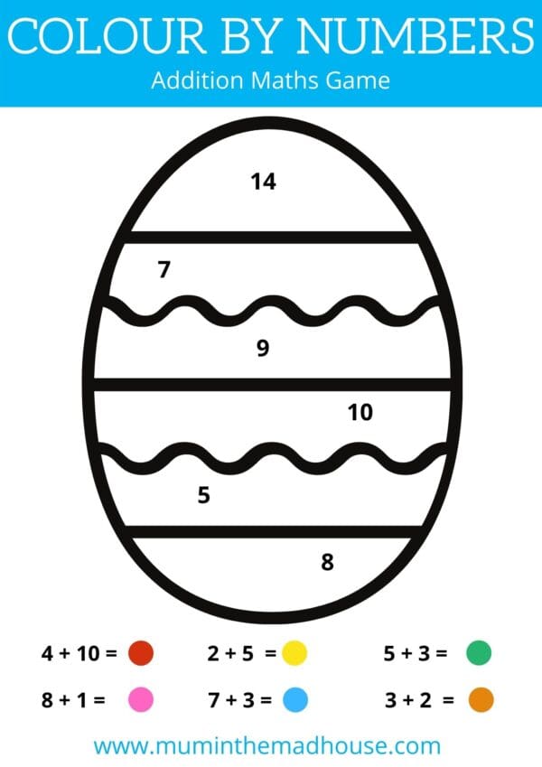 Free Colour by Number Printable Worksheets | Mum In The Madhouse