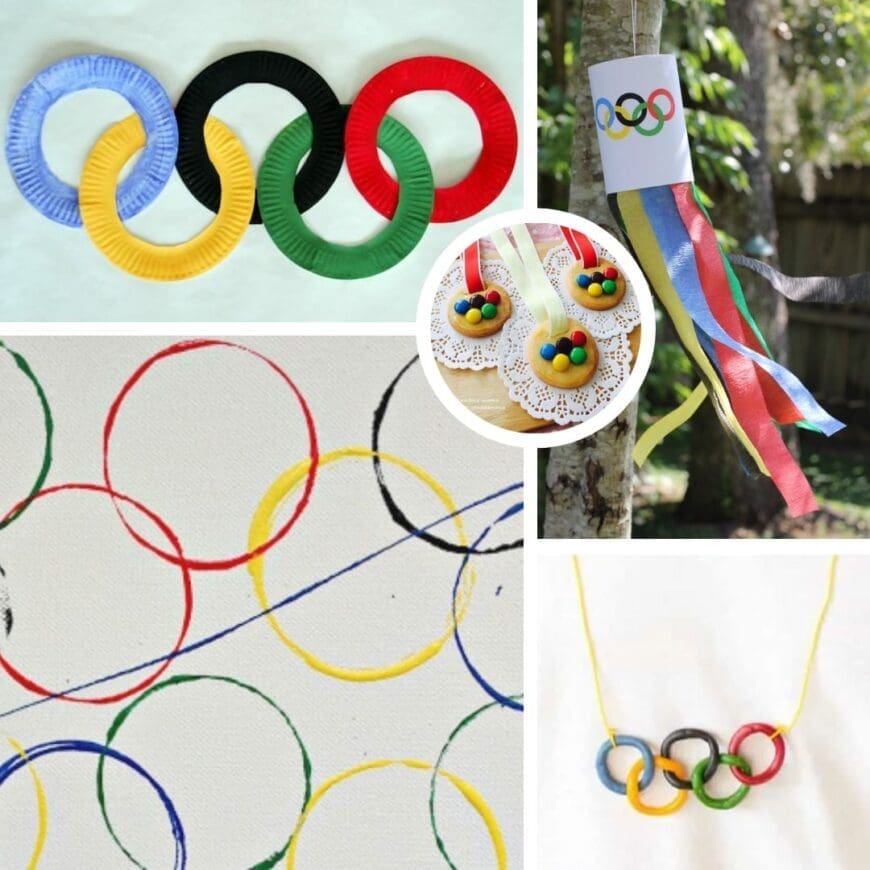 Looking for a great way to teach your child about the Olympics? These Simple Olympic Kids Crafts are a great way to engage their imagination.