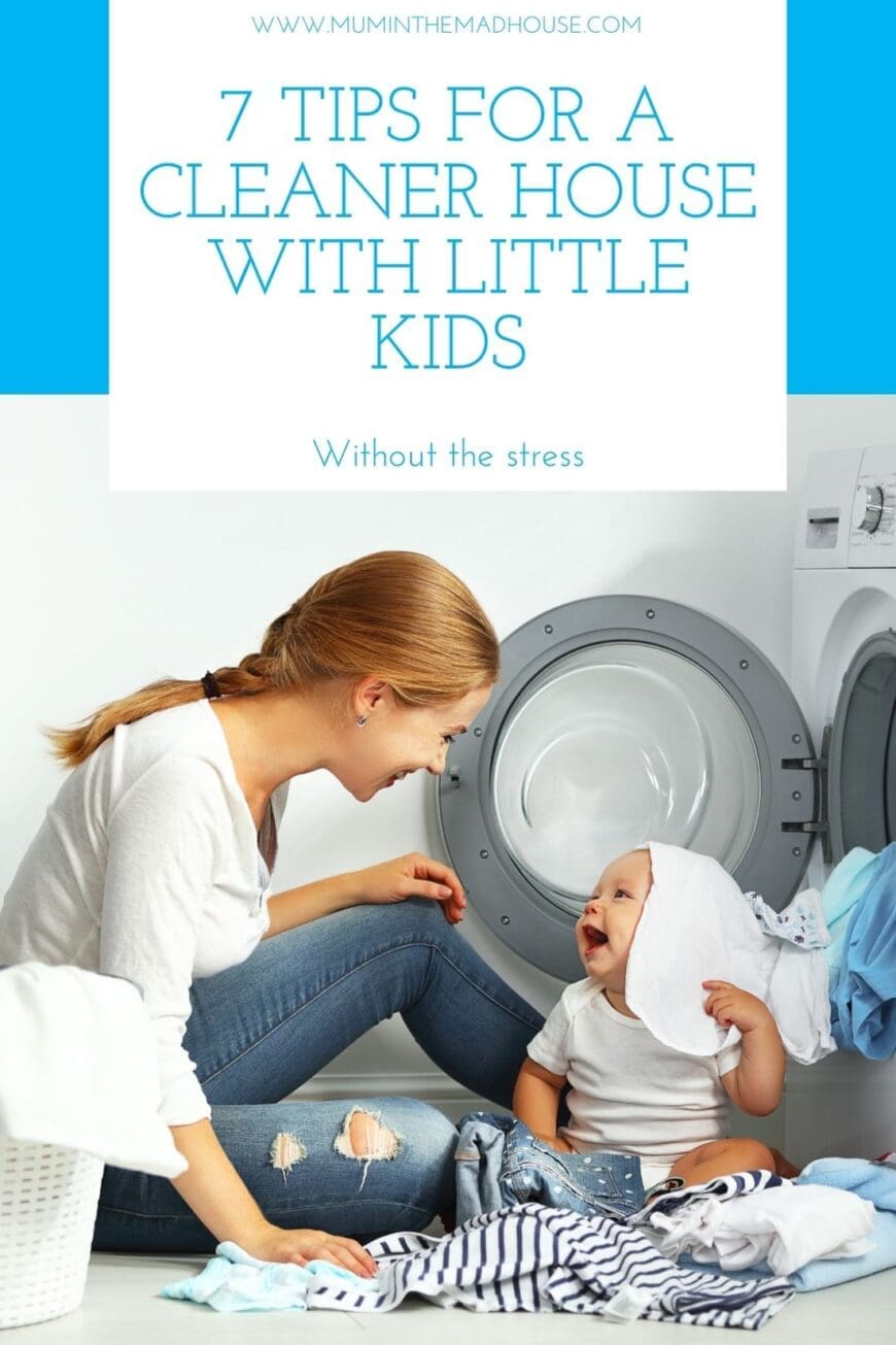 Mom hacks for creating and maintaining a cleaner, tidier house with little kids. Check out these quick tips!