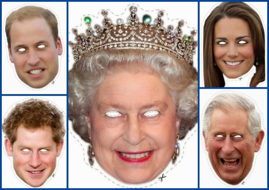 Royal Family Printable Masks