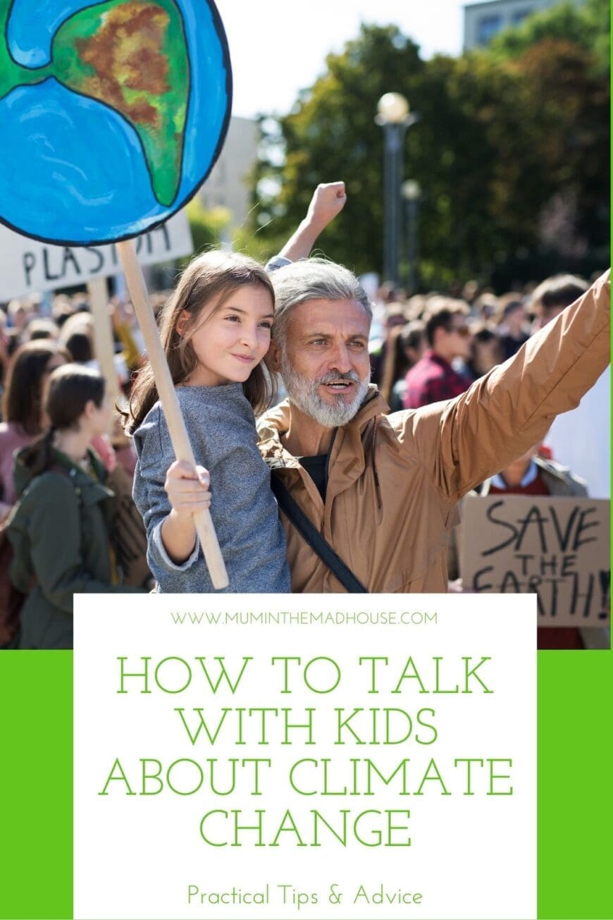 Tips for talking to children about climate change. Advice on taking action, giving hope and building resilience about Ecological education.