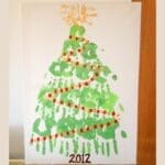 Family Handprint Christmas Tree Canvas