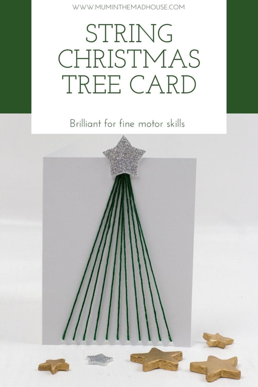 Spread holiday cheer with these fun and colorful String Christmas Tree Cards!